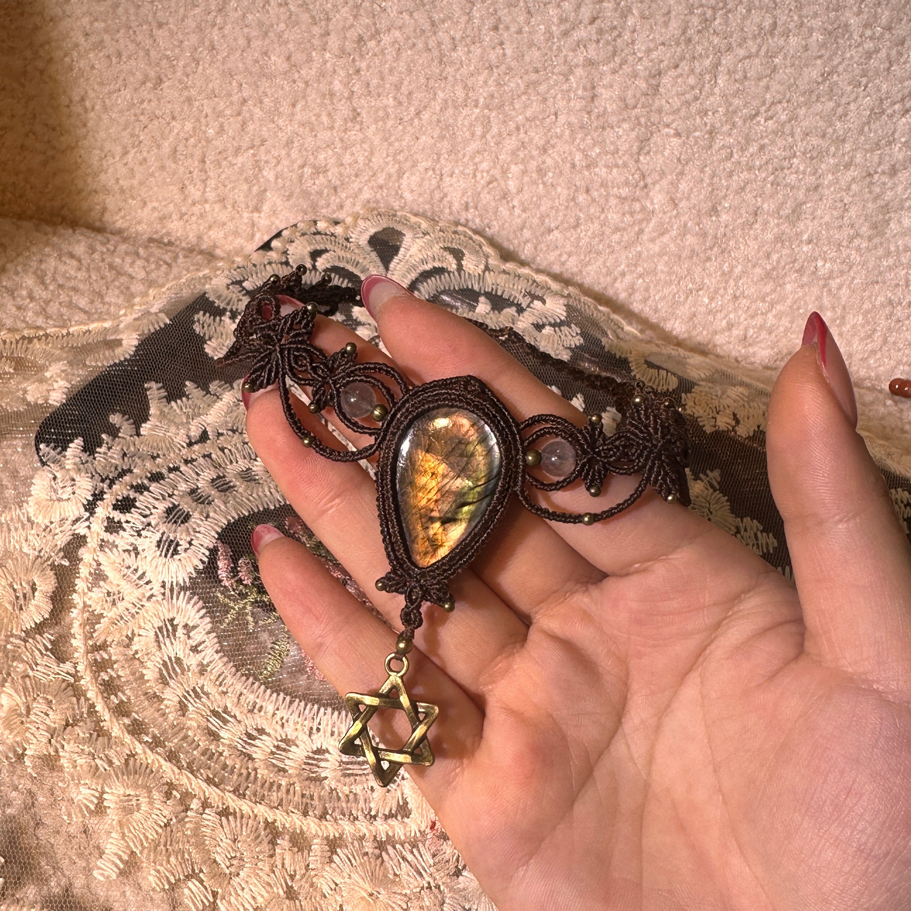 Multicolor Intricate Labradorite Necklace • Only One Available