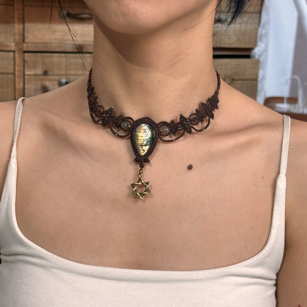 Multicolor Intricate Labradorite Necklace • Only One Available