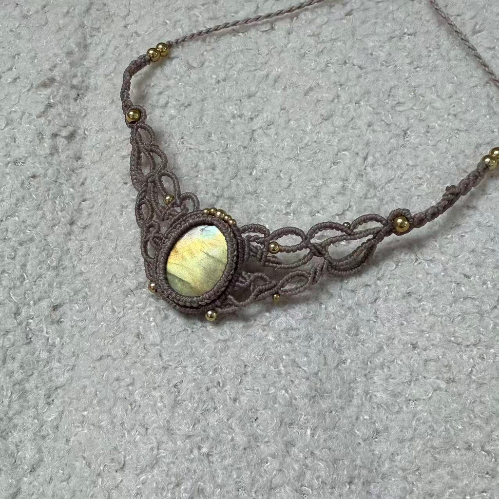 Yellow Labradorite Necklace • Only One Available