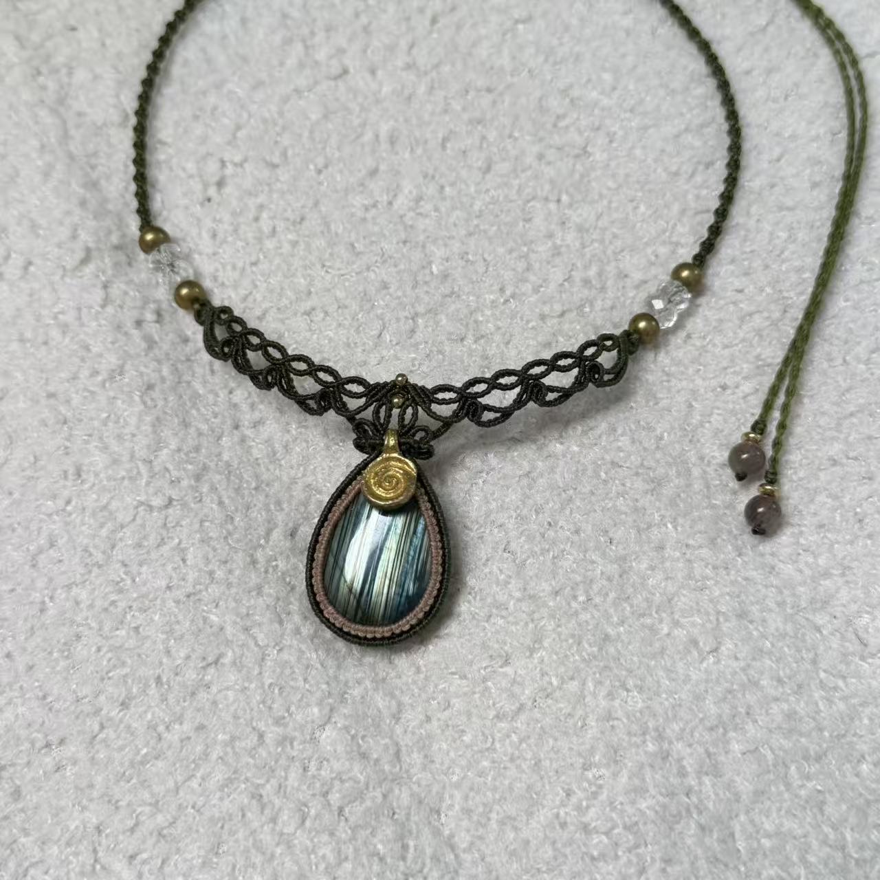 Green Labradorite Necklace • Only One Available