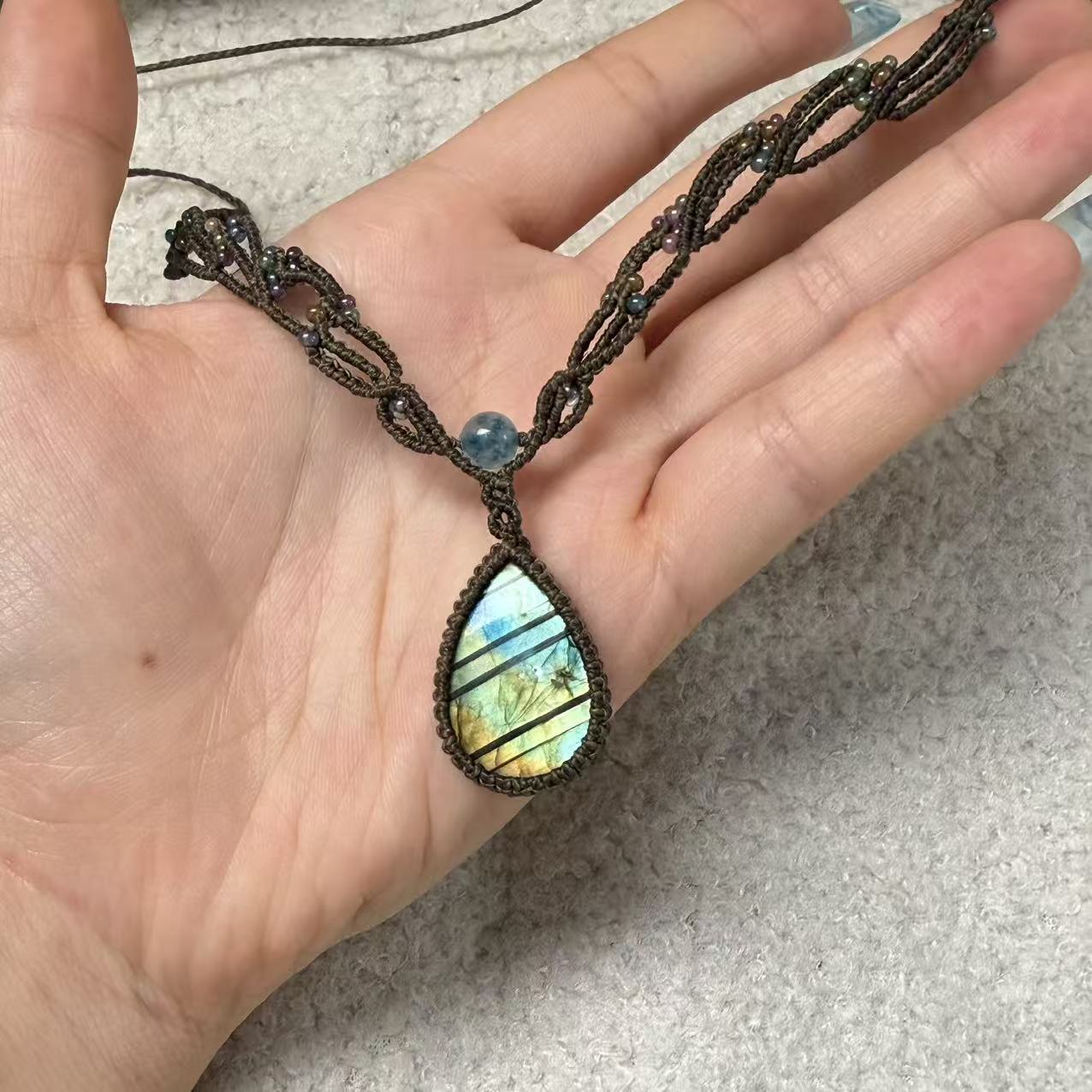 Simple Style Labradorite Necklace • Only One Available
