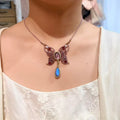 Butterfly style labradorite & lepidolite necklace · One of a kind only