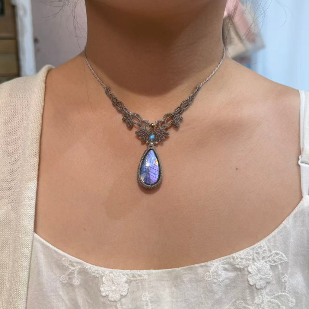 Purple labradorite necklace · One of a kind only