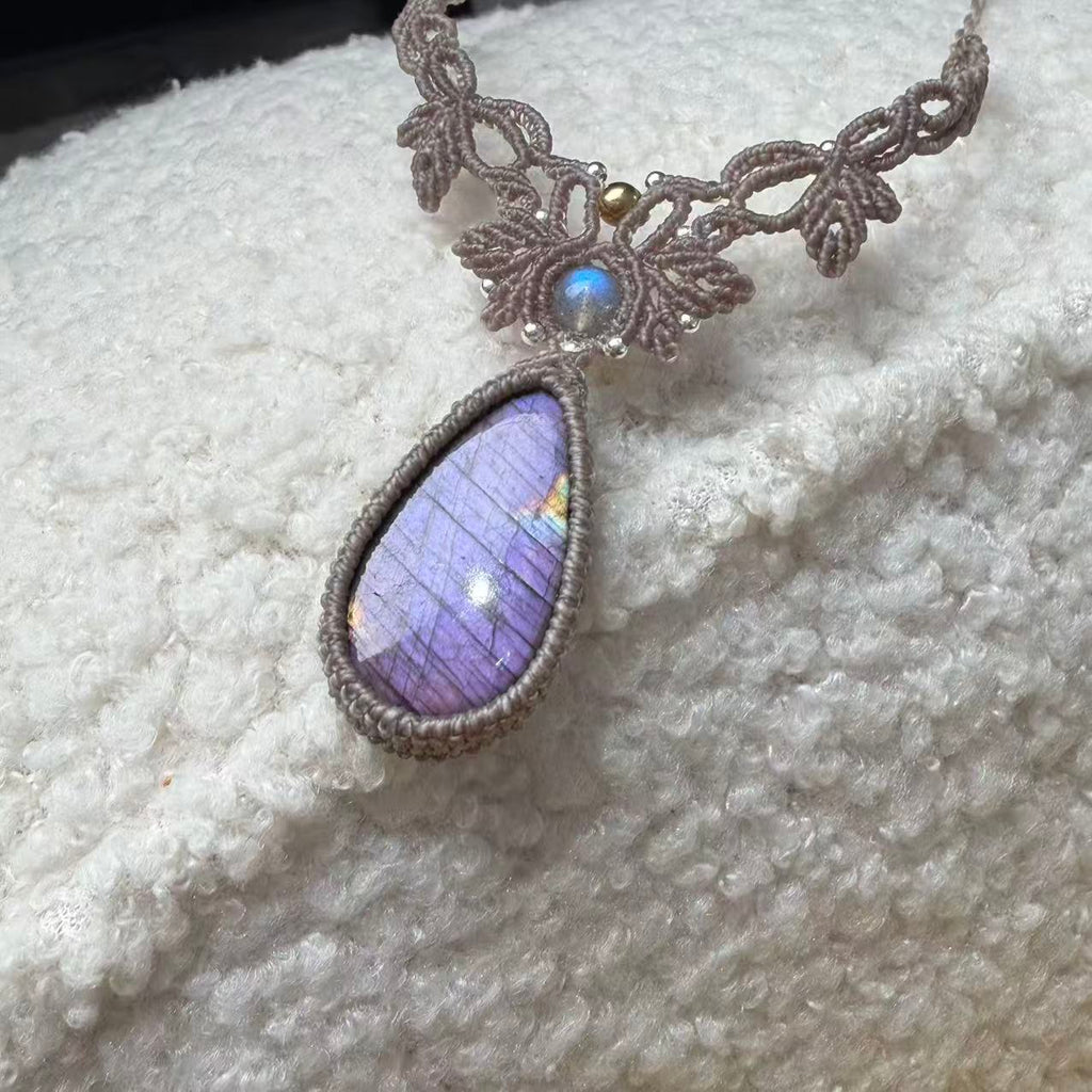 Purple labradorite necklace · One of a kind only