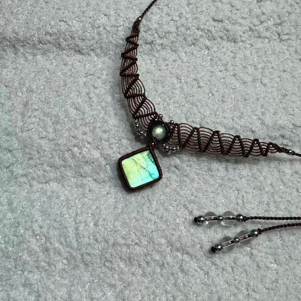 square Labradorite Necklace • Only One Available