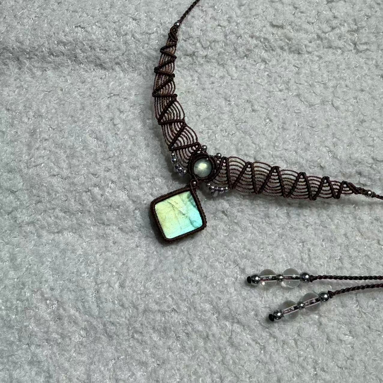 square Labradorite Necklace • Only One Available