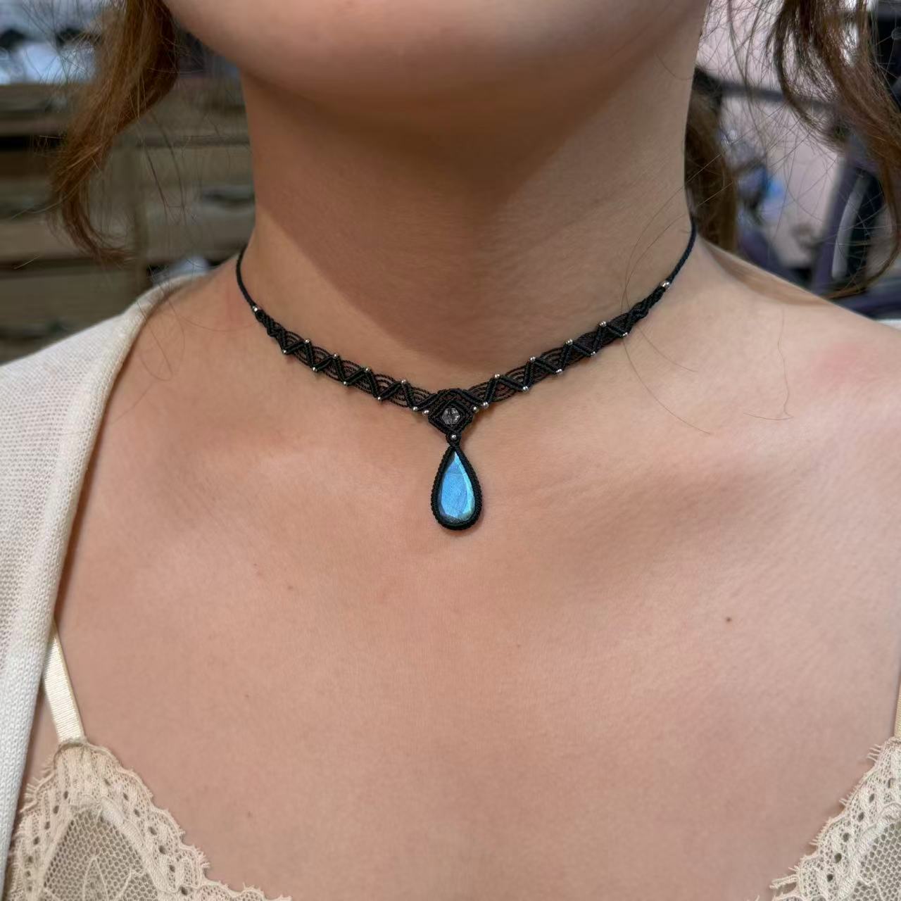 Faceted Labradorite Necklace, One of a Kind