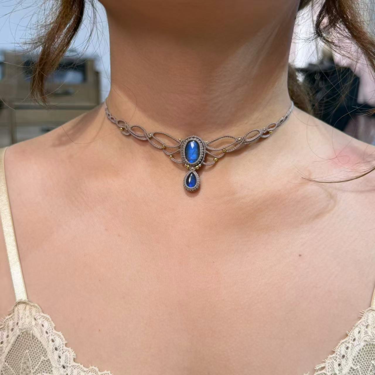 Two Labradorite Necklace, Only One Piece