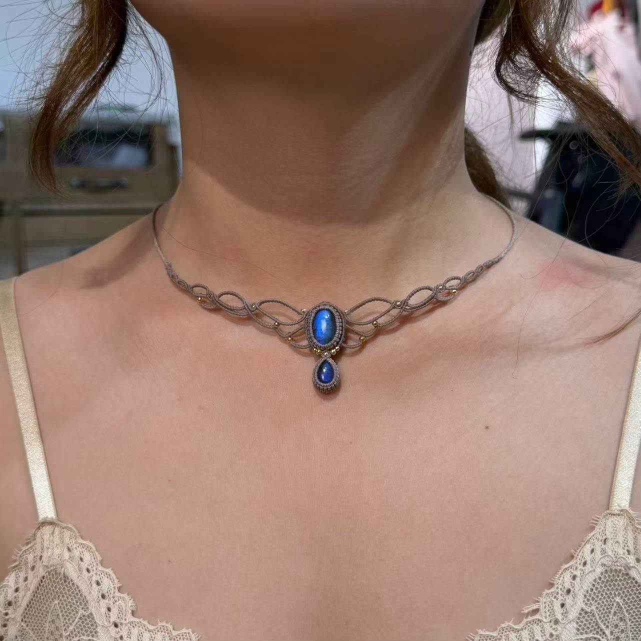 Two Labradorite Necklace, Only One Piece