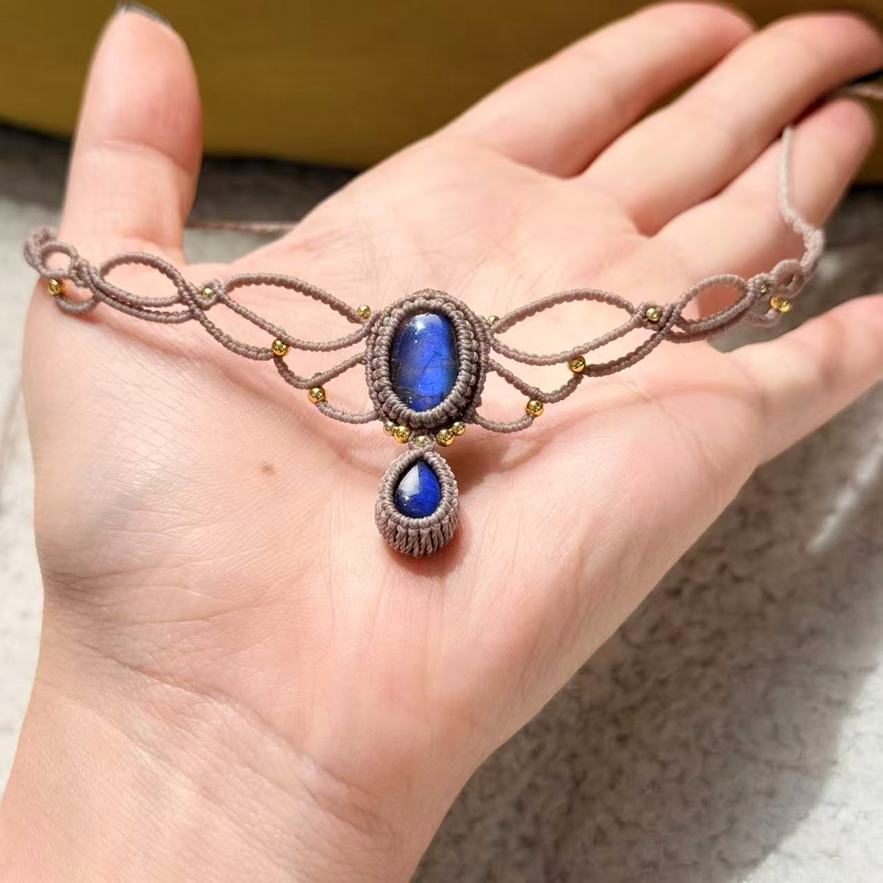 Two Labradorite Necklace, Only One Piece