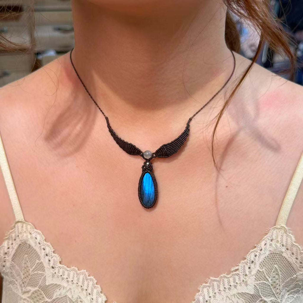 Angel Labradorite Necklace, Only One Piece