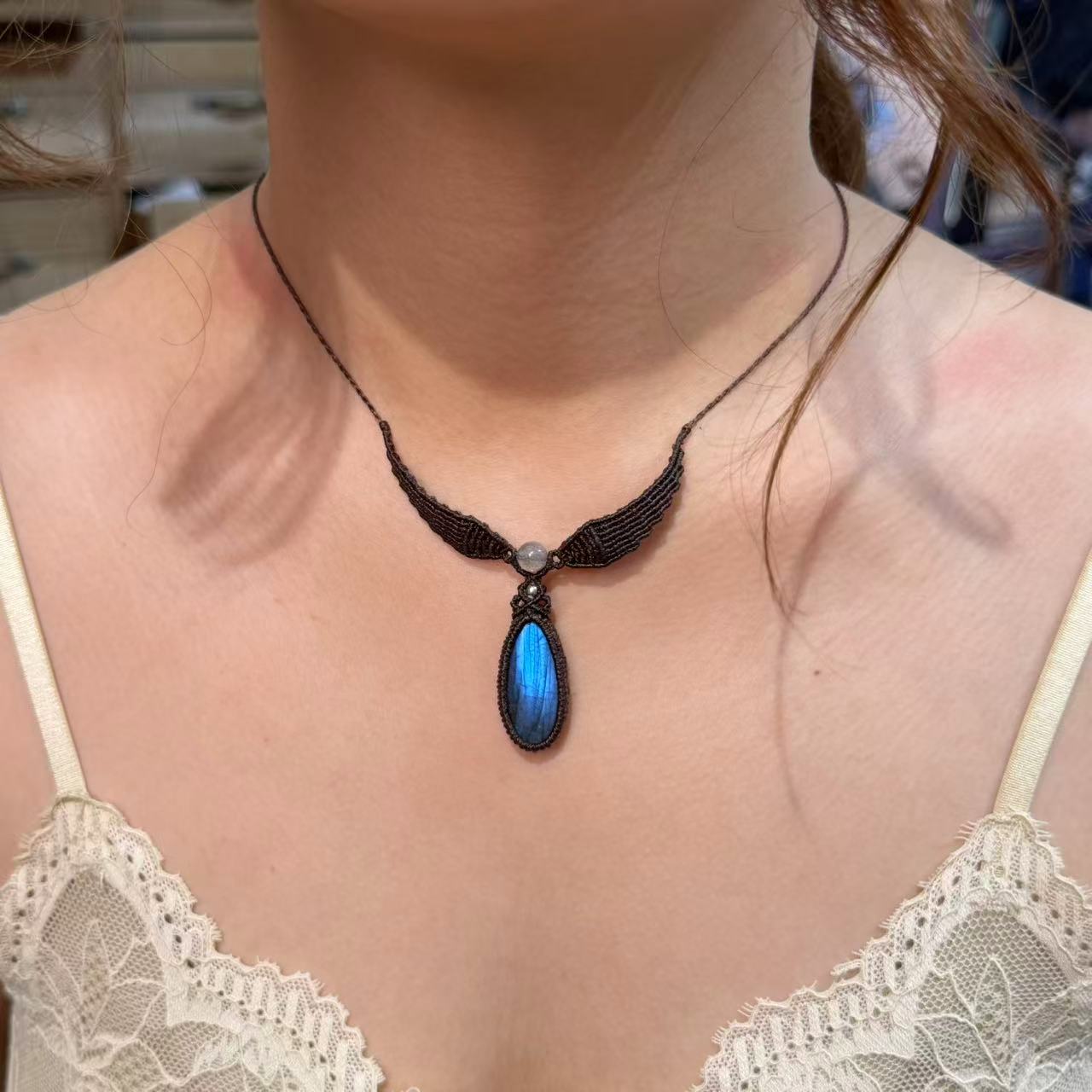Angel Labradorite Necklace, Only One Piece