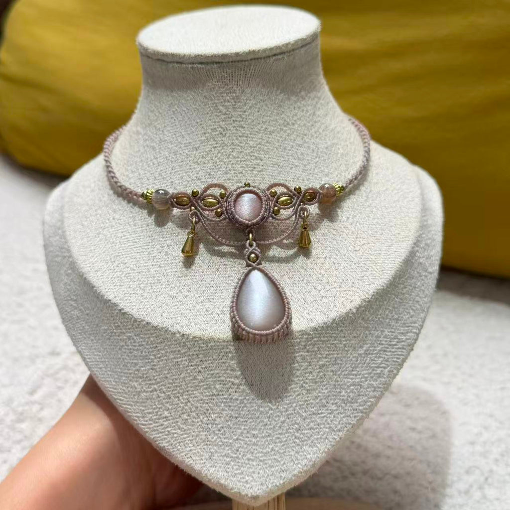 Orange Moonstone Necklace, Only One Piece