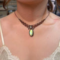 Yellow-Green Labradorite Necklace